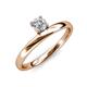 4 - Celeste Bold 0.50 ct GIA Certified Natural Diamond Round (5.00 mm) Solitaire Asymmetrical Stackable Ring 