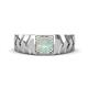 1 - Darius 0.66 ct Opal V Pattern Solitaire Men Band (6 mm) 