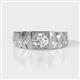 1 - Darius 1.10 ct Lab Grown Diamond V Pattern Solitaire Men Band (6 mm) 