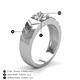 3 - Darius 1.10 ct Lab Grown Diamond V Pattern Solitaire Men Band (6 mm) 