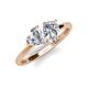 4 - Sasha Heart & Pear Shape Forever One Moissanite 2 Stone Duo Ring 