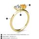 5 - Sasha IGI Certified Heart Shape Lab Grown Diamond & Pear Shape Citrine Stone Duo Ring 