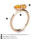 5 - Sasha Heart & Pear Shape Citrine 2 Stone Duo Ring 