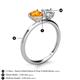 5 - Sasha IGI Certified Pear Shape Lab Grown Diamond & Heart Shape Citrine 2 Stone Duo Ring 