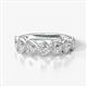 1 - Taanvi 1.75 ctw Lab Grown Diamond Heart Shape (4.00 mm) 7 Stone Demi Wedding Band 