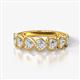 1 - Taanvi 1.75 ctw Lab Grown Diamond Heart Shape (4.00 mm) 7 Stone Demi Wedding Band 