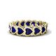 1 - Trisha 5.10 ctw Heart Shape Lab Created Blue Sapphire (4.00 mm) Eternity Band 