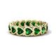 1 - Trisha 3.15 ctw Heart Shape Lab Created Emerald (4.00 mm) Eternity Band 