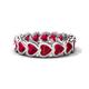 1 - Trisha 5.40 ctw Heart Shape Lab Created Ruby (4.00 mm) Eternity Band 