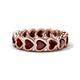 1 - Trisha 4.80 ctw Heart Shape Red Garnet (4.00 mm) Eternity Band 