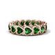 1 - Trisha 3.15 ctw Heart Shape Lab Created Emerald (4.00 mm) Eternity Band 