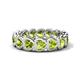 1 - Trisha 3.75 ctw Heart Shape Peridot (4.00 mm) Eternity Band 