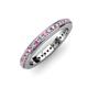 3 - Caitlin 1.60 mm Pink Sapphire and Diamond Eternity Band 