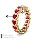 3 - Trisha 5.40 ctw Heart Shape Lab Created Ruby (4.00 mm) Eternity Band 