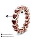 3 - Trisha 4.80 ctw Heart Shape Red Garnet (4.00 mm) Eternity Band 