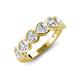 4 - Taanvi 1.75 ctw Lab Grown Diamond Heart Shape (4.00 mm) 7 Stone Demi Wedding Band 