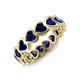 4 - Trisha 5.10 ctw Heart Shape Lab Created Blue Sapphire (4.00 mm) Eternity Band 