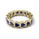 5 - Trisha 5.10 ctw Heart Shape Lab Created Blue Sapphire (4.00 mm) Eternity Band 