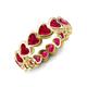 4 - Trisha 5.40 ctw Heart Shape Lab Created Ruby (4.00 mm) Eternity Band 