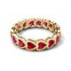 5 - Trisha 5.40 ctw Heart Shape Lab Created Ruby (4.00 mm) Eternity Band 