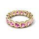 5 - Trisha 5.25 ctw Heart Shape Lab Created Pink Sapphire (4.00 mm) Eternity Band 