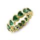 4 - Trisha 3.15 ctw Heart Shape Lab Created Emerald (4.00 mm) Eternity Band 