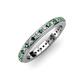 3 - Caitlin 1.60 mm Emerald and Diamond Eternity Band 