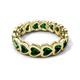 5 - Trisha 3.15 ctw Heart Shape Lab Created Emerald (4.00 mm) Eternity Band 
