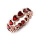 4 - Trisha 4.80 ctw Heart Shape Red Garnet (4.00 mm) Eternity Band 