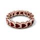 5 - Trisha 4.80 ctw Heart Shape Red Garnet (4.00 mm) Eternity Band 