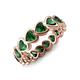 4 - Trisha 3.15 ctw Heart Shape Lab Created Emerald (4.00 mm) Eternity Band 