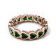 5 - Trisha 3.15 ctw Heart Shape Lab Created Emerald (4.00 mm) Eternity Band 