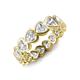 4 - Trisha 5.10 ctw Heart Shape Lab Created White Sapphire (4.00 mm) Eternity Band 