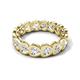 5 - Trisha 5.10 ctw Heart Shape Lab Created White Sapphire (4.00 mm) Eternity Band 