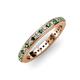3 - Caitlin 1.60 mm Emerald and Diamond Eternity Band 