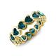 4 - Trisha 4.80 ctw Heart Shape London Blue Topaz (4.00 mm) Eternity Band 