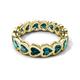 5 - Trisha 4.80 ctw Heart Shape London Blue Topaz (4.00 mm) Eternity Band 