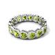 5 - Trisha 3.75 ctw Heart Shape Peridot (4.00 mm) Eternity Band 