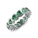4 - Trisha 4.65 ctw Heart Shape Lab Created Alexandrite (4.00 mm) Eternity Band 