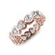 4 - Trisha 3.75 ctw Heart Shape Lab Grown Diamond (4.00 mm) Eternity Band 