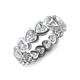 4 - Trisha 3.75 ctw Heart Shape Natural Diamond (4.00 mm) Eternity Band 