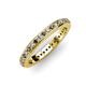 3 - Caitlin 1.60 mm Smoky Quartz and Diamond Eternity Band 