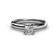 1 - Bianca 1.00 ct IGI Certified Lab Grown Diamond Princess Cut (5.50 mm) Solitaire Engagement Ring  