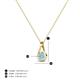 5 - Tessie 0.15 ct Aquamarine (3.50 mm) Women Teardrop Solitaire Pendant Necklace 