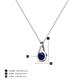 5 - Tessie 0.17 ct Blue Sapphire (3.50 mm) Women Teardrop Solitaire Pendant Necklace 