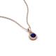 4 - Tessie 0.17 ct Blue Sapphire (3.50 mm) Women Teardrop Solitaire Pendant Necklace 
