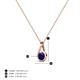 5 - Tessie 0.17 ct Blue Sapphire (3.50 mm) Women Teardrop Solitaire Pendant Necklace 