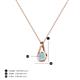 5 - Tessie 0.15 ct Aquamarine (3.50 mm) Women Teardrop Solitaire Pendant Necklace 