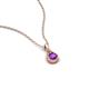4 - Tessie 0.15 ct Amethyst (3.50 mm) Women Teardrop Solitaire Pendant Necklace 