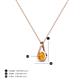 5 - Tessie 0.15 ct Citrine (3.50 mm) Women Teardrop Solitaire Pendant Necklace 